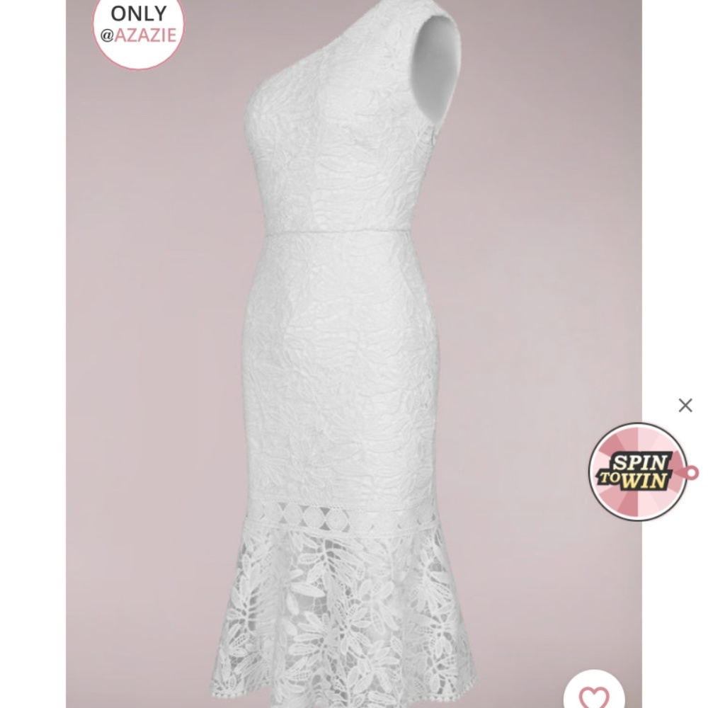 White midi dress